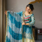Designer Embroidered Palazzo Suit Set with Organza Dupatta