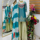 Designer Embroidered Palazzo Suit Set with Organza Dupatta