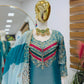 Designer Embroidered Palazzo Suit Set with Organza Dupatta