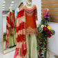 Designer Embroidered Palazzo Suit Set with Organza Dupatta