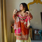 Designer Embroidered Palazzo Suit Set with Organza Dupatta