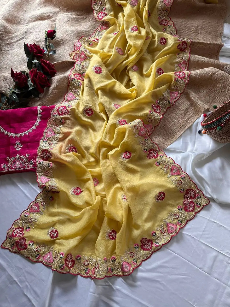 Designer Embroidered Saree for Festive and Special Occasion Wear