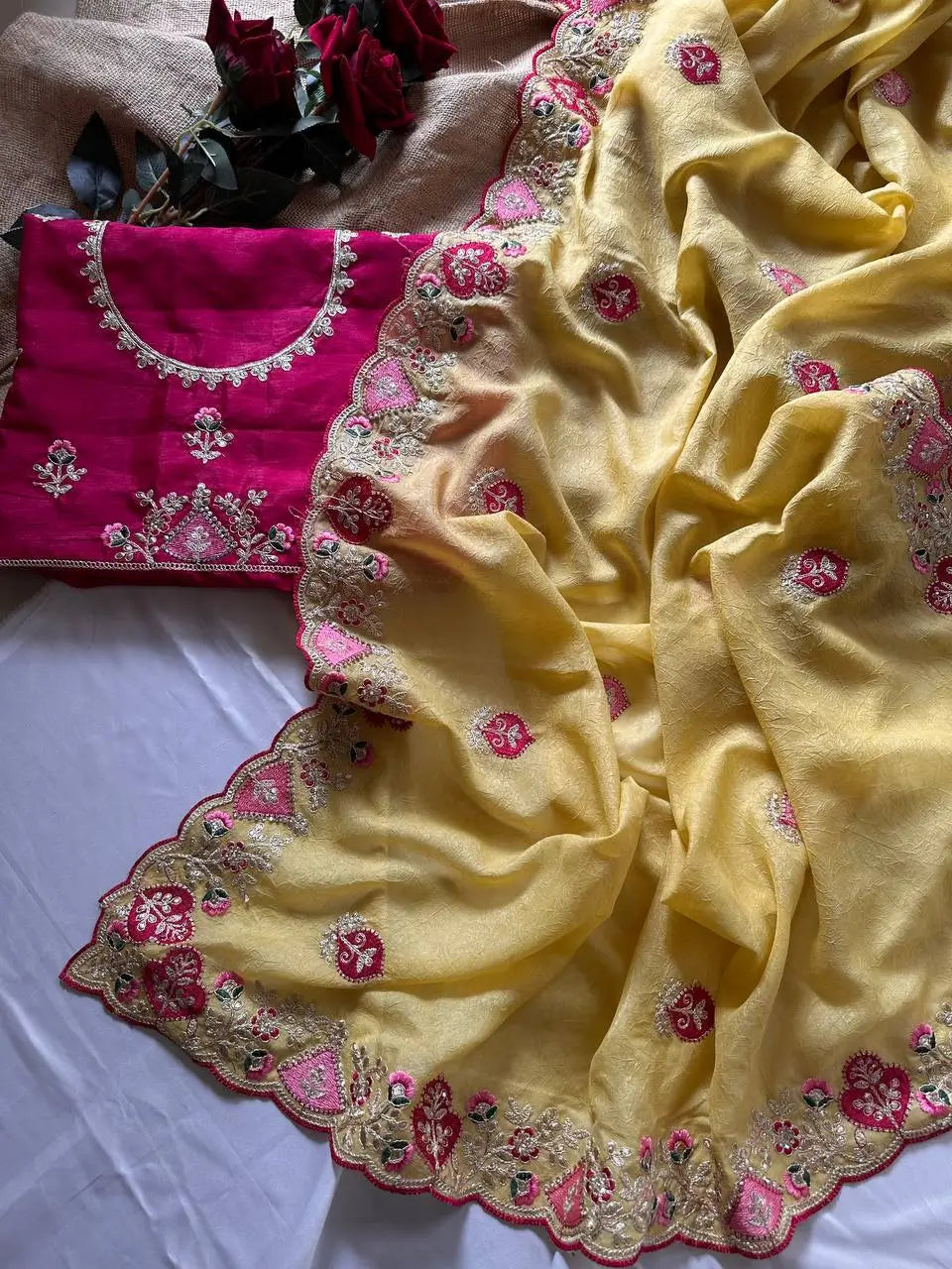 Designer Embroidered Saree for Festive and Special Occasion Wear