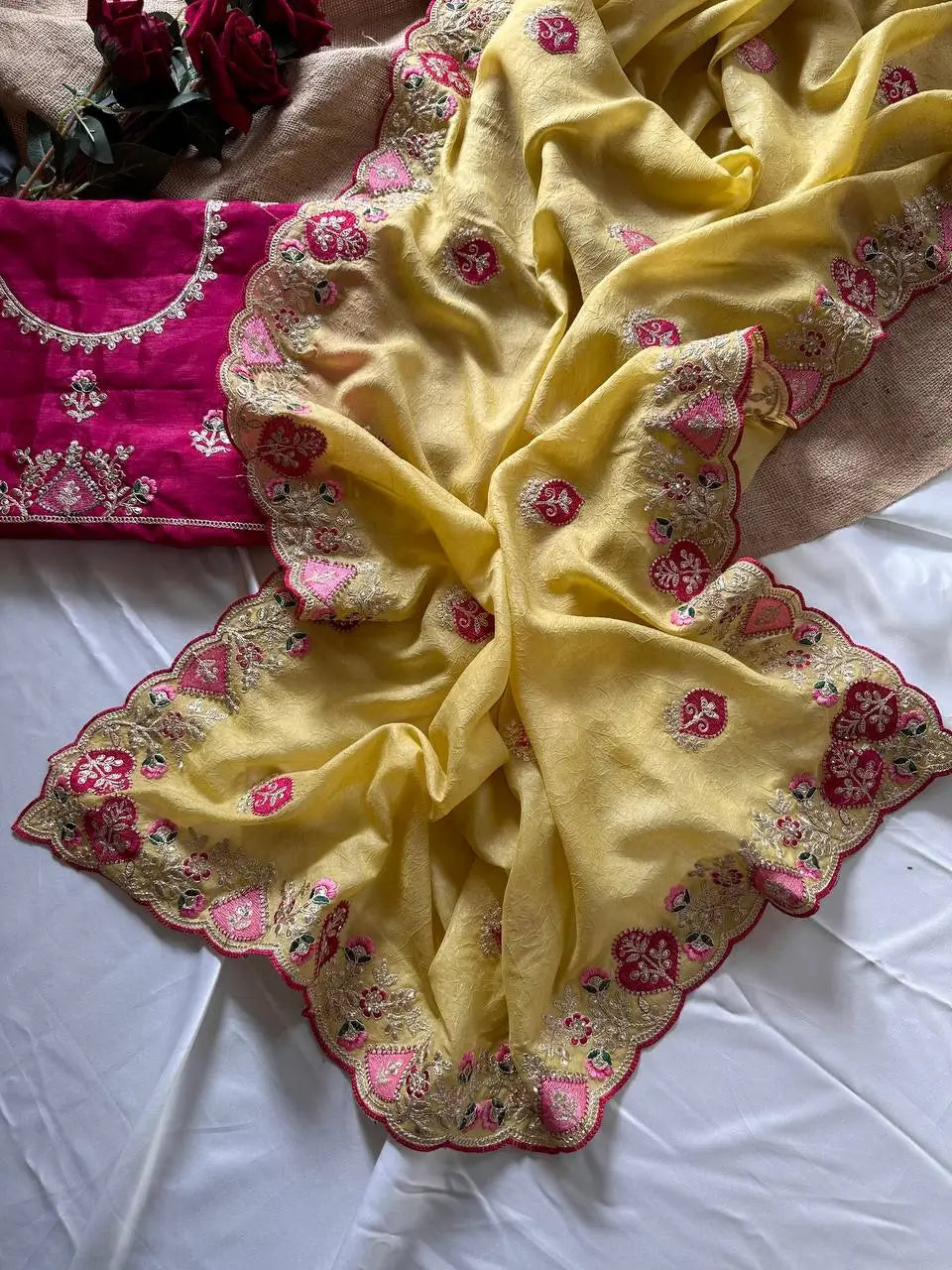 Designer Embroidered Saree for Festive and Special Occasion Wear