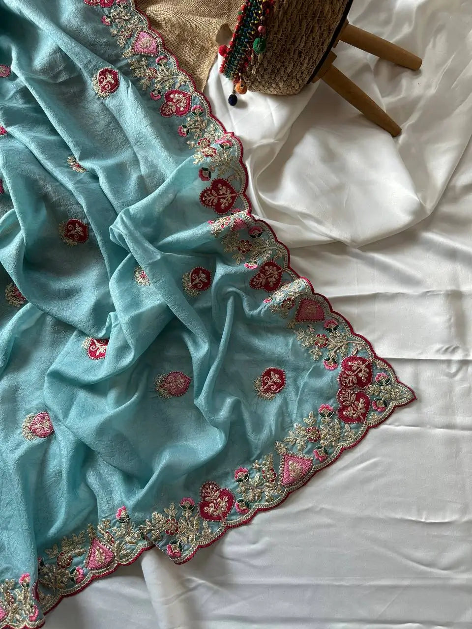 Designer Embroidered Saree for Festive and Special Occasion Wear