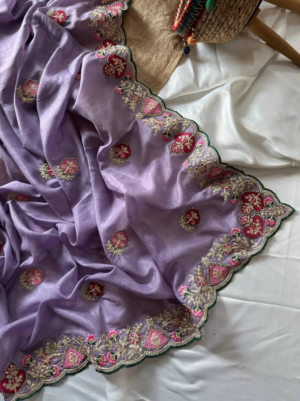 Designer Embroidered Saree for Festive and Special Occasion Wear