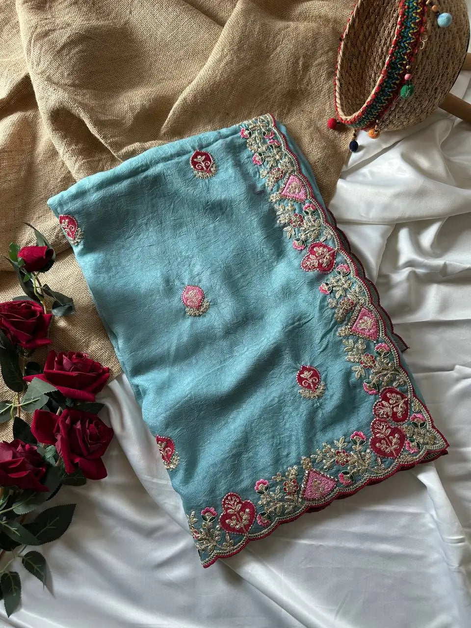 Designer Embroidered Saree for Festive and Special Occasion Wear