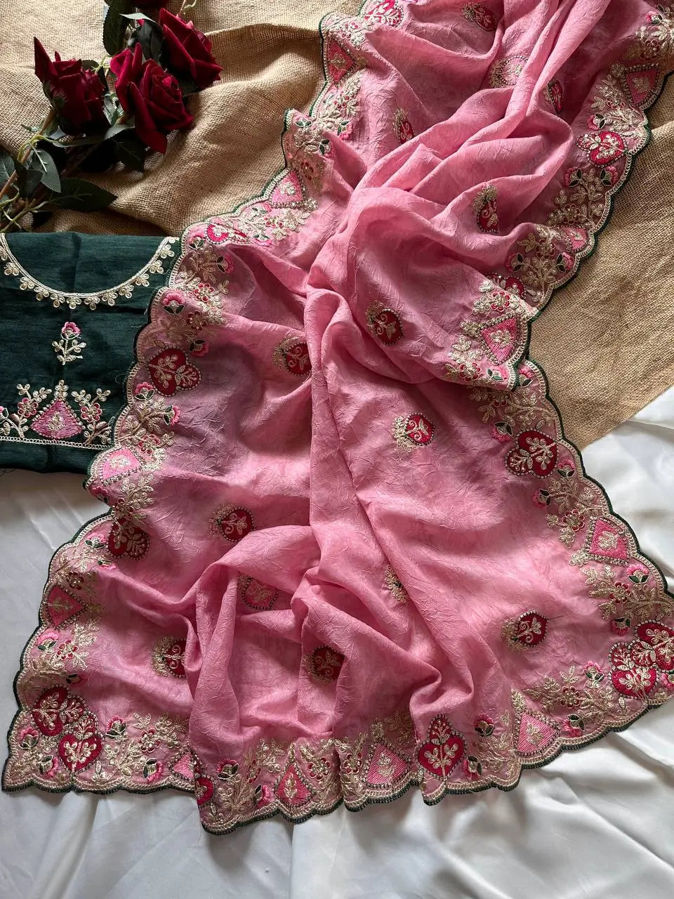 Designer Embroidered Saree for Festive and Special Occasion Wear