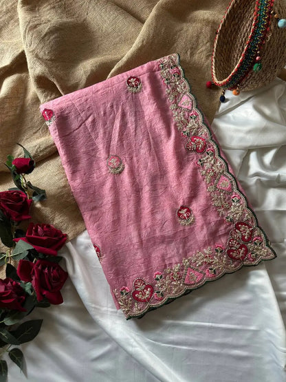 Designer Embroidered Saree for Festive and Special Occasion Wear
