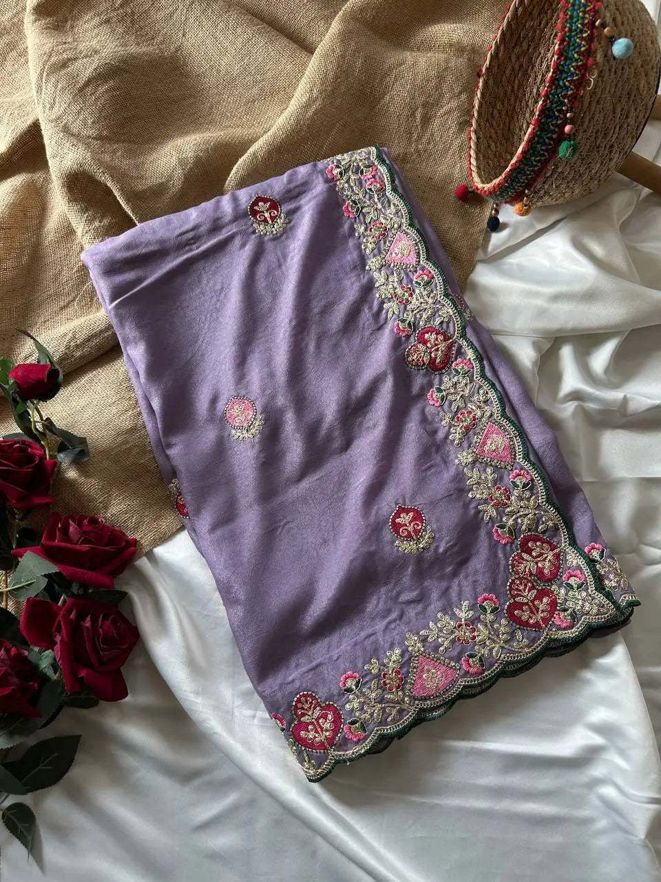 Designer Embroidered Saree for Festive and Special Occasion Wear