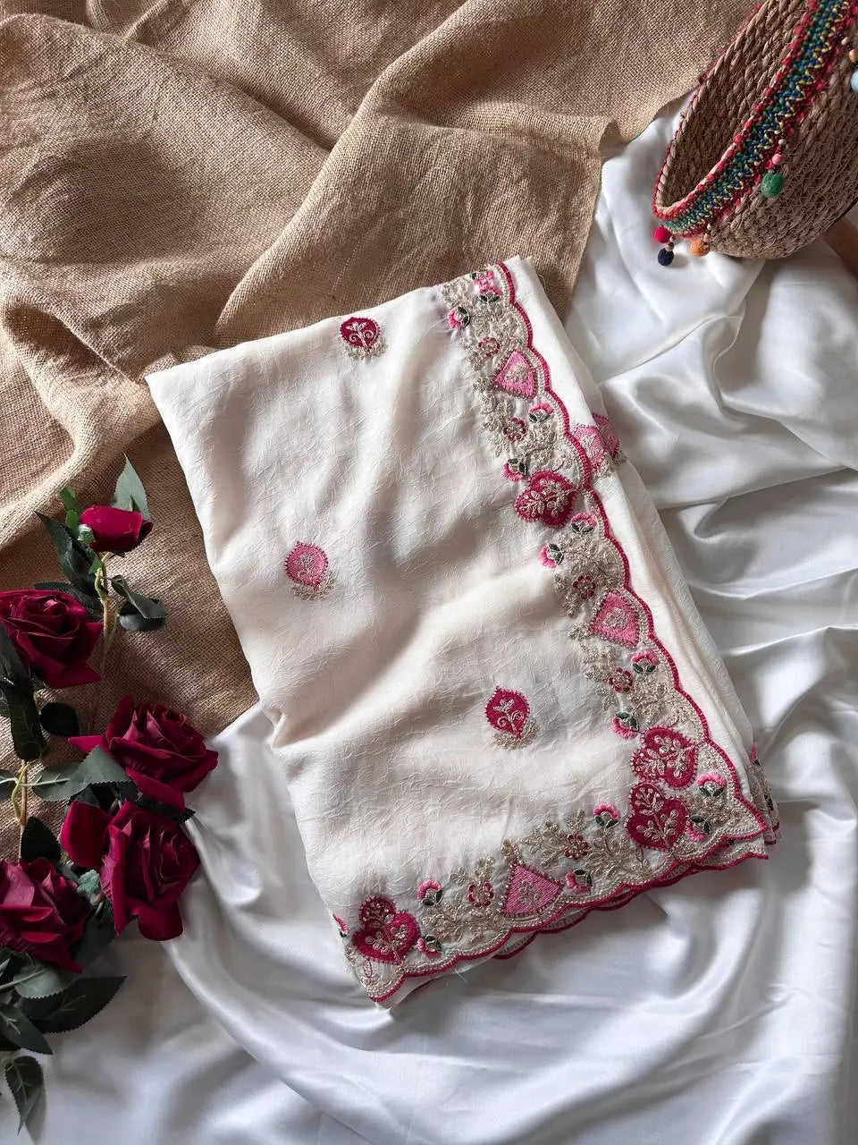 Designer Embroidered Saree for Festive and Special Occasion Wear