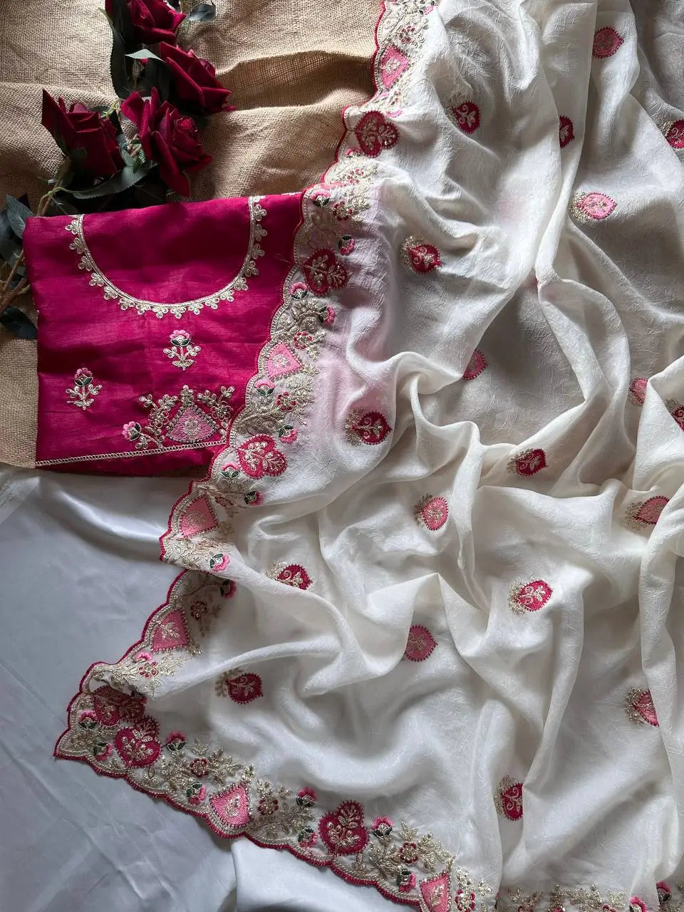 Designer Embroidered Saree for Festive and Special Occasion Wear