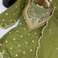 Designer Embroidered Silk Palazzo Suit with Dupatta