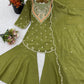 Designer Embroidered Silk Palazzo Suit with Dupatta