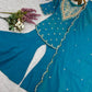 Designer Embroidered Silk Palazzo Suit with Dupatta