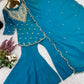 Designer Embroidered Silk Palazzo Suit with Dupatta