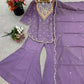 Designer Embroidered Silk Palazzo Suit with Dupatta