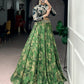 Designer Embroidered blouse with printed lehenga Set for Festive and Wedding Functions