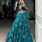 Designer Embroidered blouse with printed lehenga Set for Festive and Wedding Functions