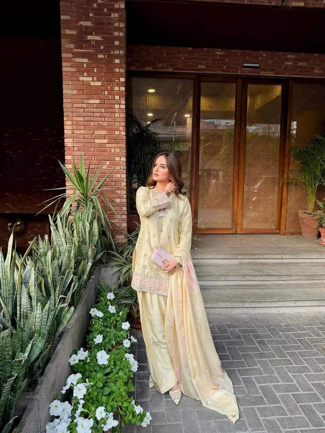 Designer Farshi Palazzo Suit for Festive and Wedding Occasions