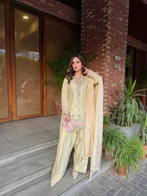 Designer Farshi Palazzo Suit for Festive and Wedding Occasions
