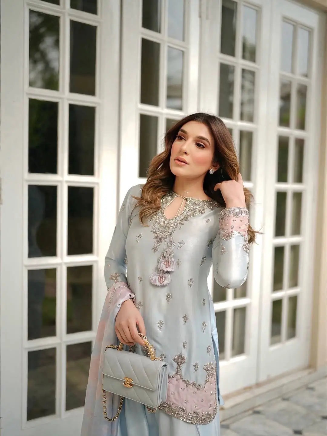Designer Farshi Palazzo Suit for Festive and Wedding Occasions