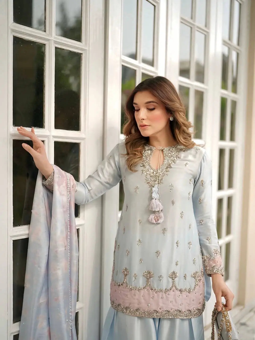 Designer Farshi Palazzo Suit for Festive and Wedding Occasions