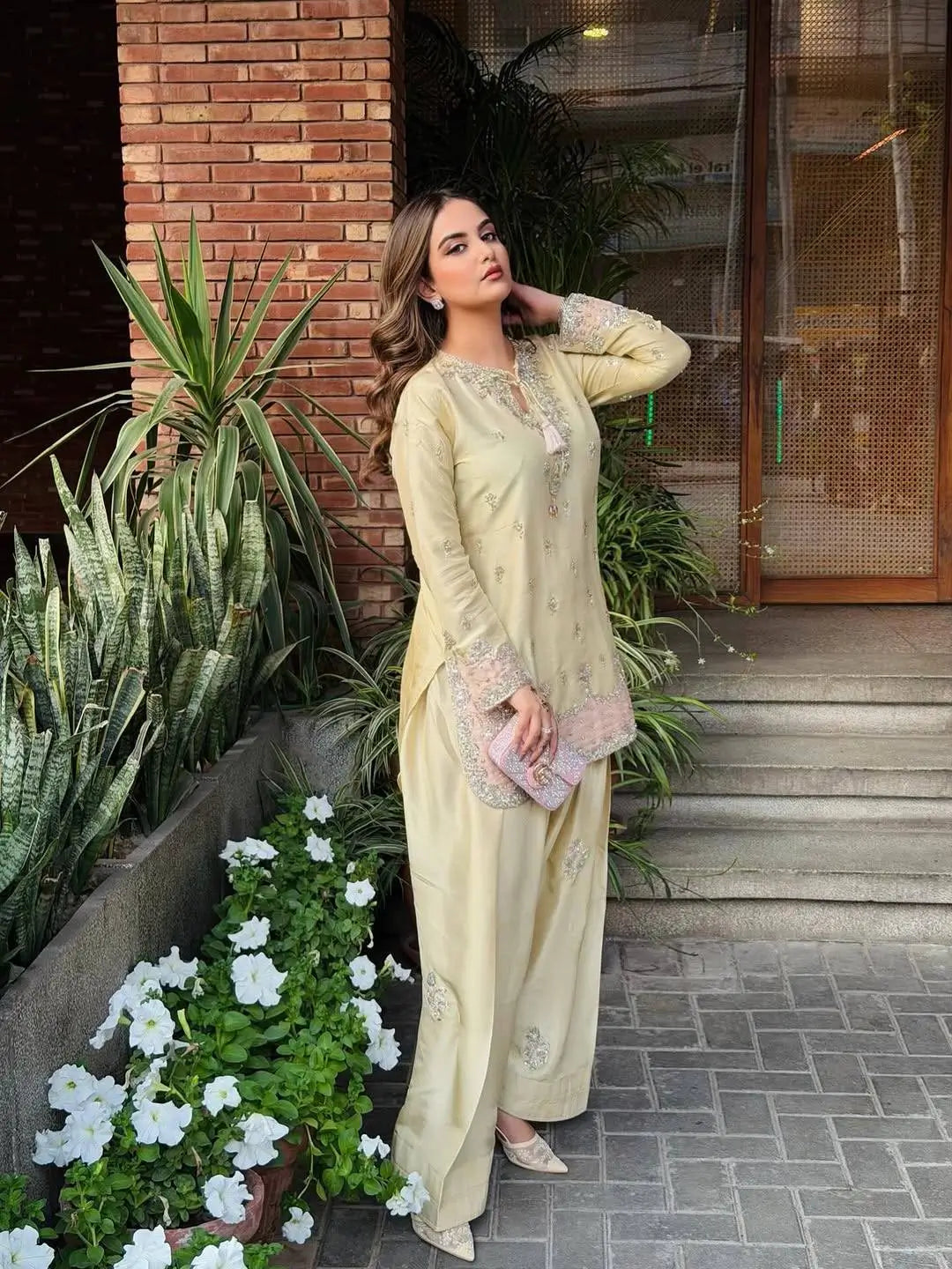 Designer Farshi Palazzo Suit for Festive and Wedding Occasions
