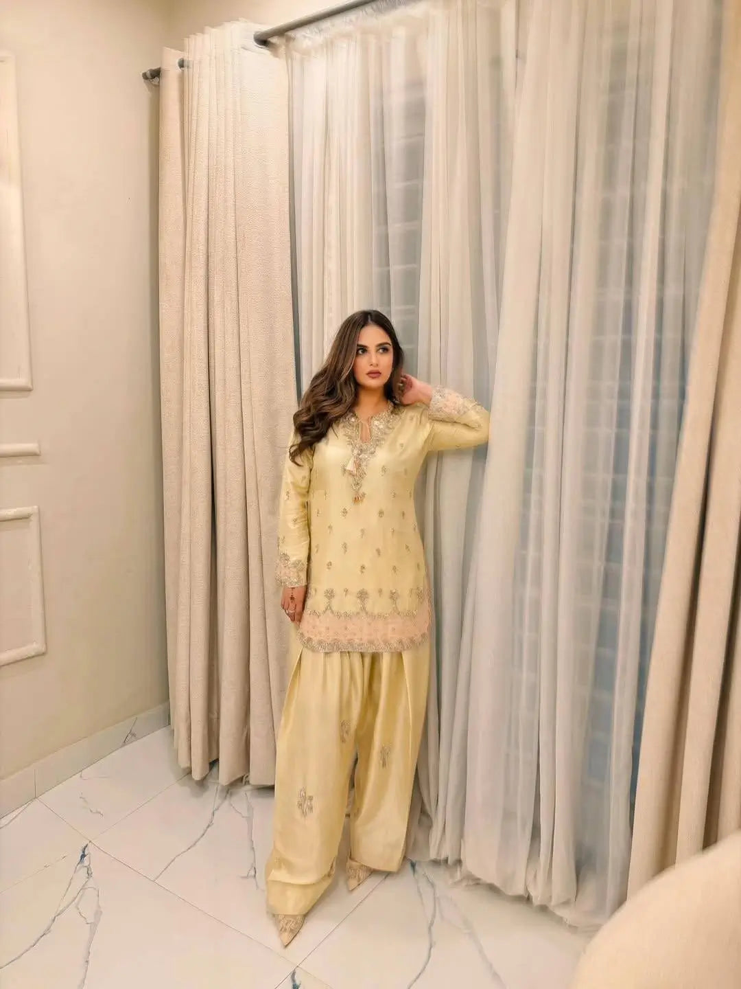 Designer Farshi Palazzo Suit for Festive and Wedding Occasions