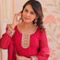 Designer Faux Blooming Georgette Gown with Dupatta – Zari & Sequins Work (Mehroon, Purple, Rani)