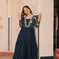 Designer Faux Blooming Gown with Heavy Flair | 12 Meter Layered Anarkali Gown with Sequins & Zari Embroidery – Purple, Rani, Rama