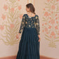 Designer Faux Blooming Gown with Heavy Flair | 12 Meter Layered Anarkali Gown with Sequins & Zari Embroidery – Purple, Rani, Rama