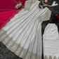 Designer Faux Georgette Anarkali Set with Plazoo & Dupatta | Party & Wedding Wear