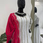 Designer Faux Georgette Anarkali Set with Plazoo & Dupatta | Party & Wedding Wear