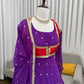 Designer Faux Georgette Anarkali Suit Set with Koti and Dupatta