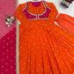 Designer Faux Georgette Anarkali Suit Set with Koti and Dupatta
