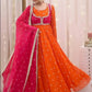 Designer Faux Georgette Anarkali Suit Set with Koti and Dupatta