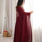 Designer Faux Georgette Anarkali Suit for Festive and Occasion Wear