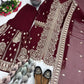Designer Faux Georgette Chinon Sequins Sharara Set for Festive and Wedding Wear
