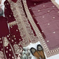 Designer Faux Georgette Chinon Sequins Sharara Set for Festive and Wedding Wear
