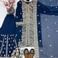 Designer Faux Georgette Chinon Sequins Sharara Set for Festive and Wedding Wear