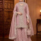 Designer Faux Georgette Chinon Sequins Sharara Set for Festive and Wedding Wear