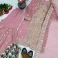 Designer Faux Georgette Chinon Sequins Sharara Set for Festive and Wedding Wear