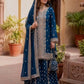 Designer Faux Georgette Chinon Sequins Sharara Set for Festive and Wedding Wear