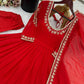 Designer Faux Georgette Embroidered Anarkali Set