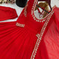 Designer Faux Georgette Embroidered Anarkali Set