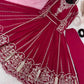 Designer Faux Georgette Embroidered Gown Set