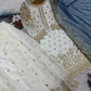Designer Faux Georgette Embroidered Sharara Set
