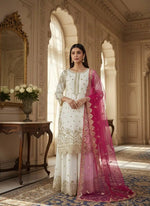 Designer Faux Georgette Embroidered Sharara Set