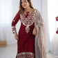 Designer Faux Georgette Embroidered Sharara Suit Set